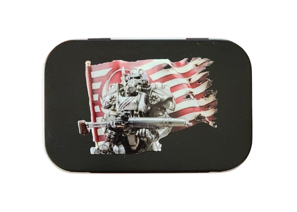 Brotherhood Of Steel – Flag – Metal Tin – Black