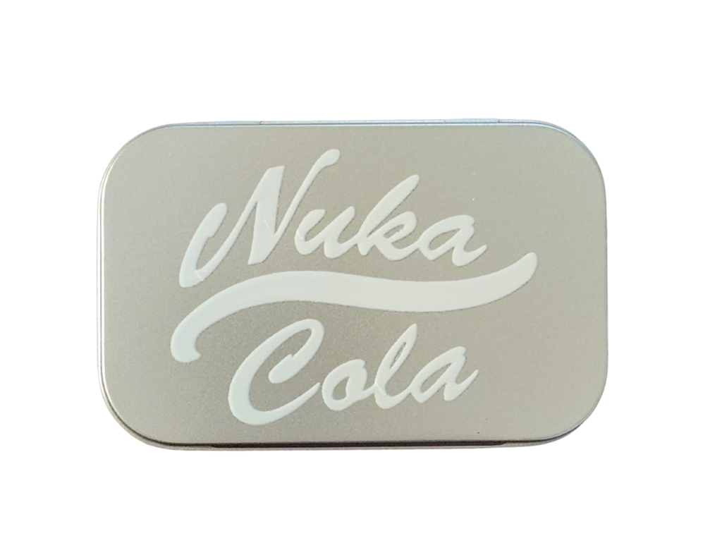 Nuka Cola – White Logo – Metal Tin – Steel