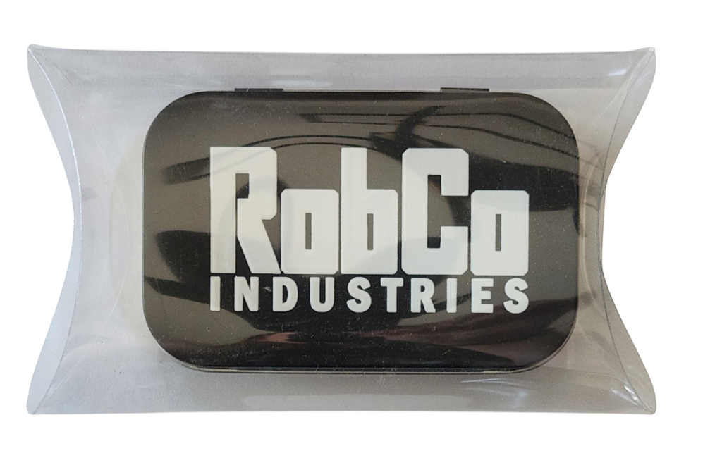 RobCo –  White Logo – Metal Tin – Black