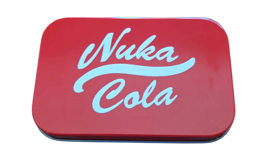 Nuka Cola – White Logo – Metal Tin – Red